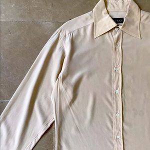 Gucci x Tom Ford Beige Silk Shirt